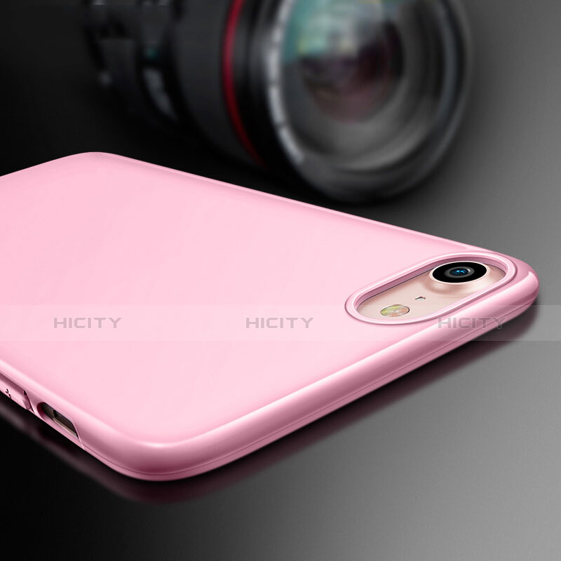 Custodia Silicone Morbida Lucido per Apple iPhone 8 Rosa