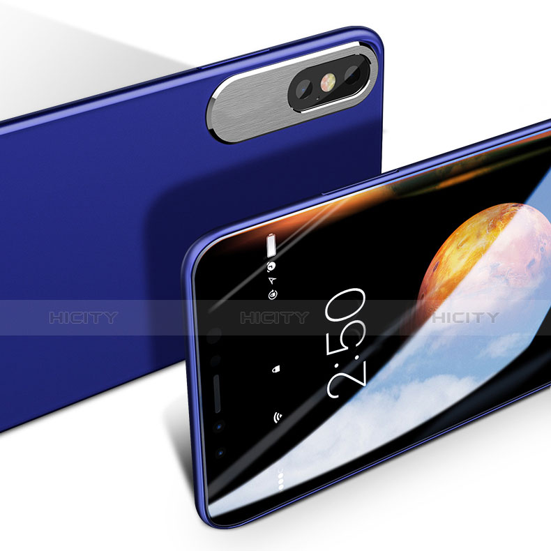 Custodia Silicone Morbida Lucido per Apple iPhone Xs Blu