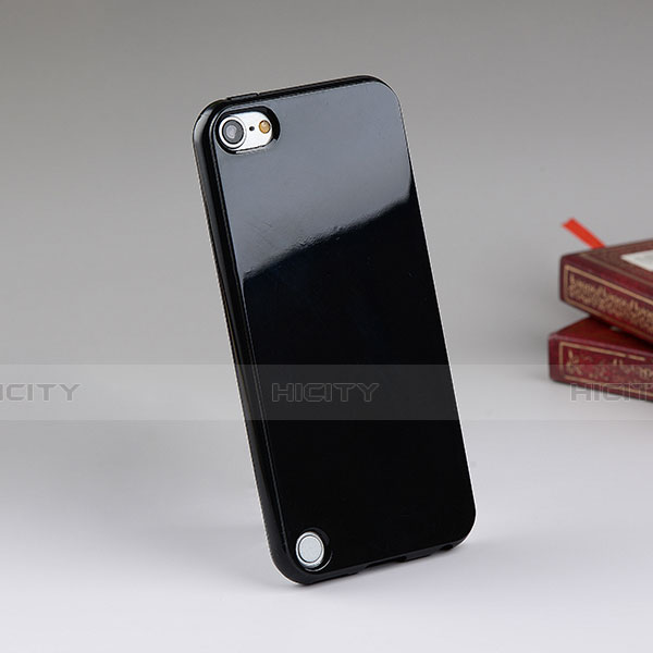 Custodia Silicone Morbida Lucido per Apple iPod Touch 5 Nero