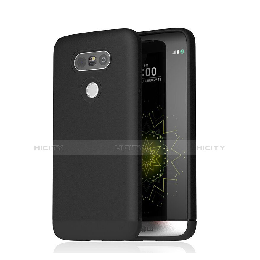 Custodia Silicone Morbida Lucido per LG G5 Nero