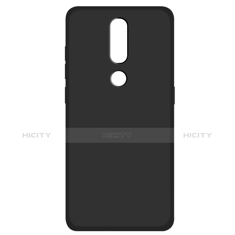 Custodia Silicone Morbida Lucido per Nokia X5 Nero