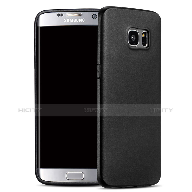 Custodia Silicone Morbida Lucido per Samsung Galaxy S7 Edge G935F Nero