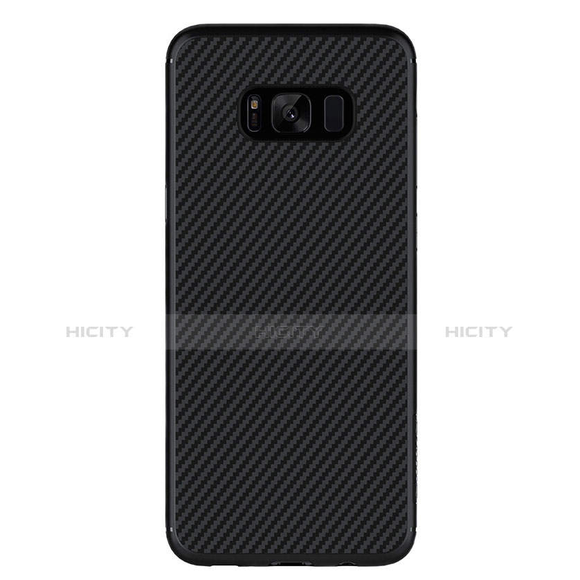 Custodia Silicone Morbida Spigato B02 per Samsung Galaxy S8 Nero