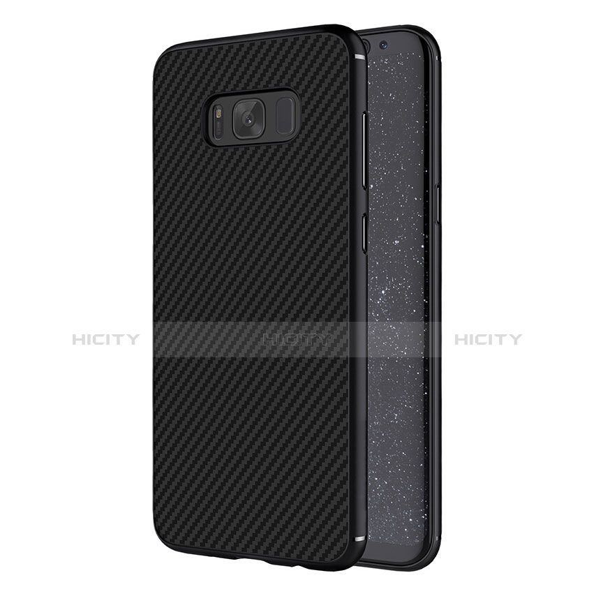 Custodia Silicone Morbida Spigato B02 per Samsung Galaxy S8 Nero