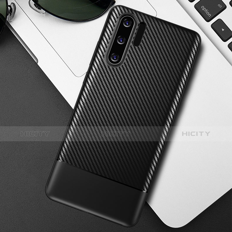 Custodia Silicone Morbida Spigato B03 per Huawei P30 Pro New Edition Nero