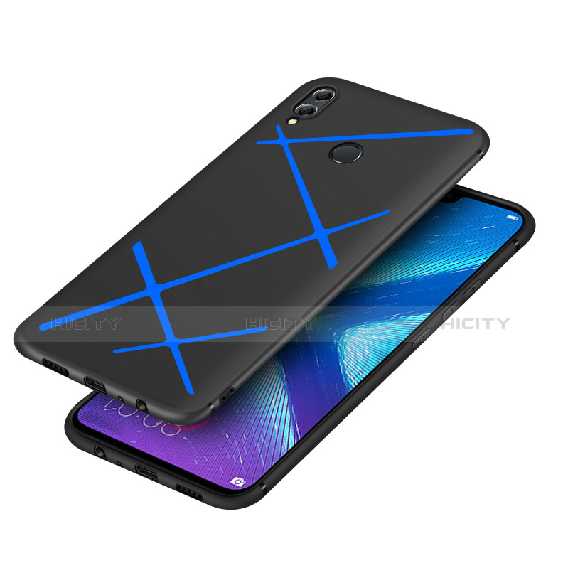 Custodia Silicone Morbida Spigato per Huawei Honor 8X Blu