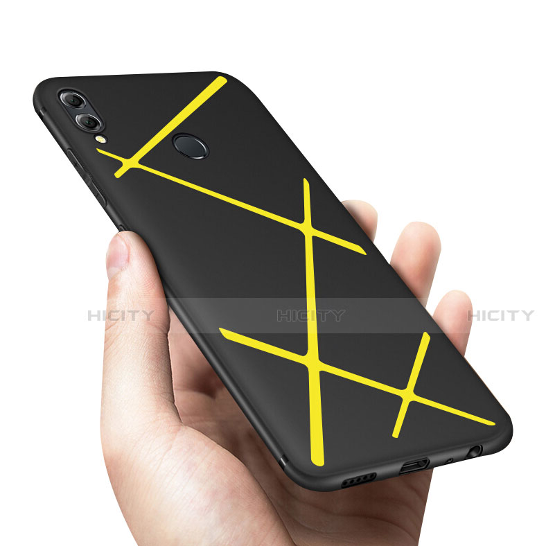 Custodia Silicone Morbida Spigato per Huawei Honor View 10 Lite Giallo