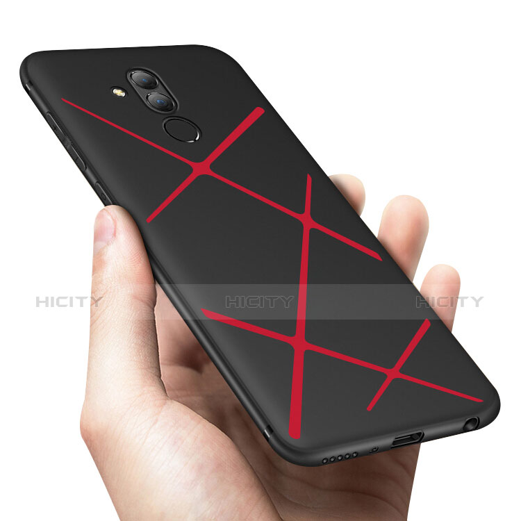 Custodia Silicone Morbida Spigato per Huawei Mate 20 Lite Rosso