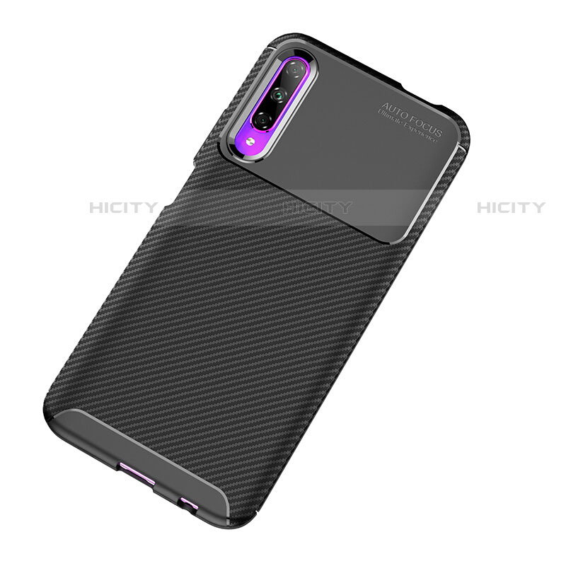 Custodia Silicone Morbida Spigato per Huawei P Smart Pro (2019) Nero