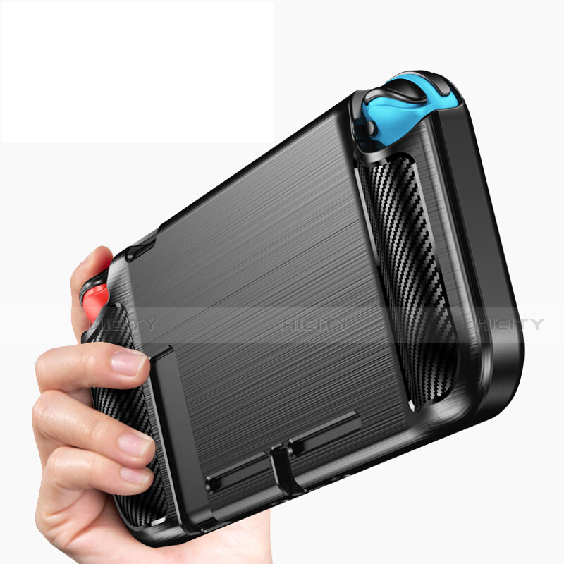 Custodia Silicone Morbida Spigato per Nintendo Switch Nero