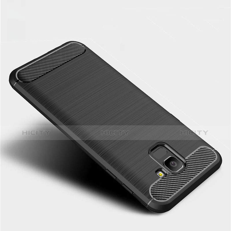 Custodia Silicone Morbida Spigato per Samsung Galaxy J6 (2018) J600F Nero