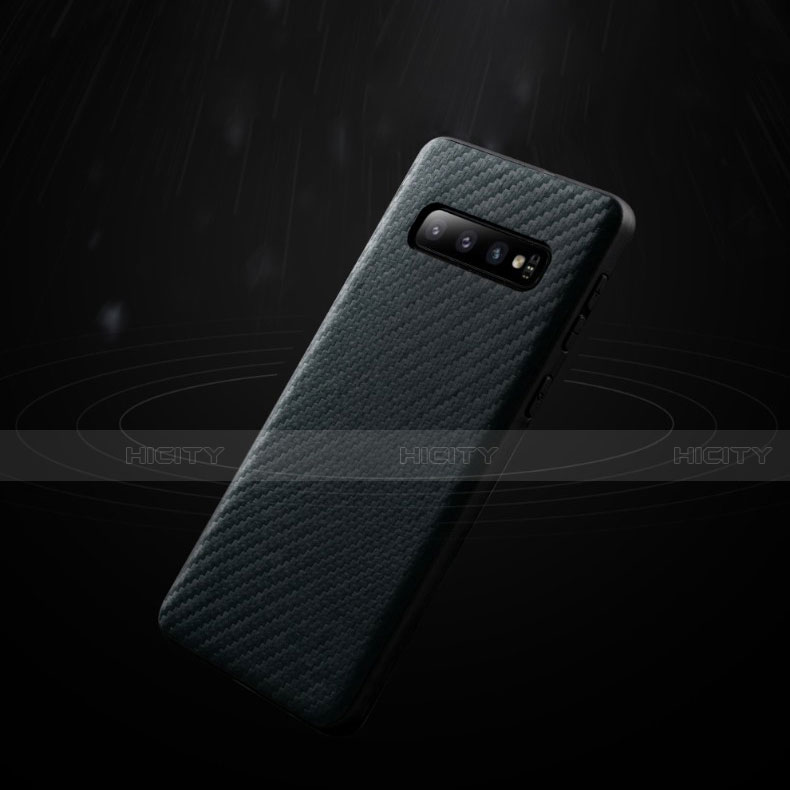 Custodia Silicone Morbida Spigato per Samsung Galaxy S10 5G Nero