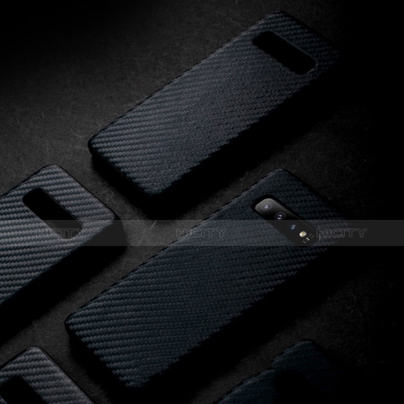 Custodia Silicone Morbida Spigato per Samsung Galaxy S10 Plus Nero