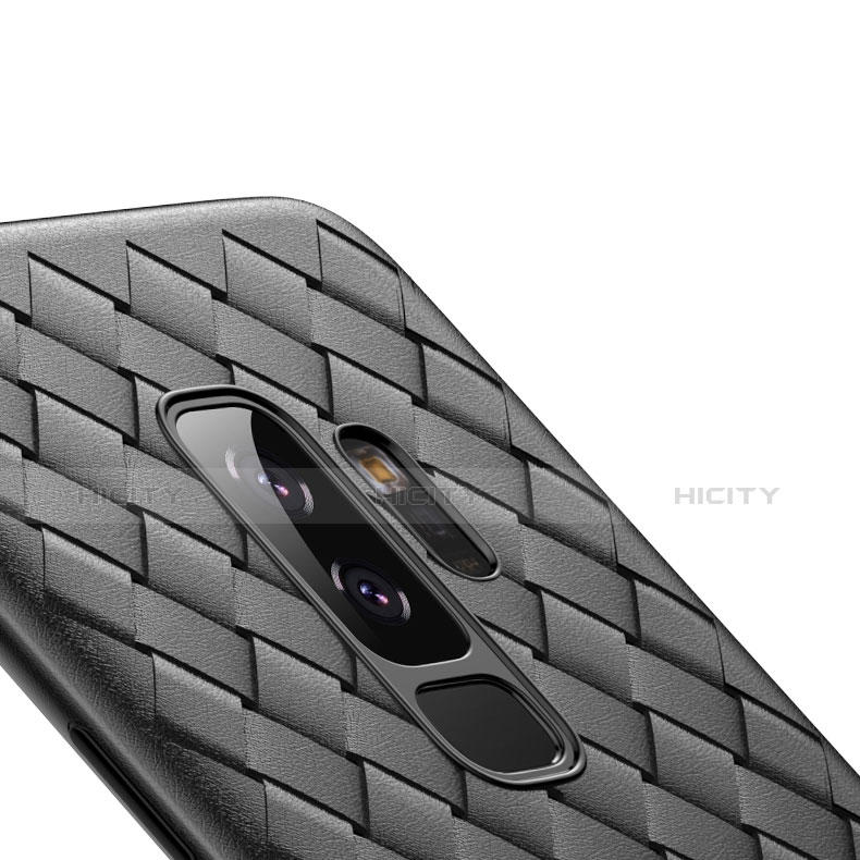 Custodia Silicone Morbida Spigato Z01 per Samsung Galaxy S9 Plus Nero