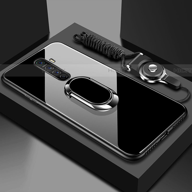 Custodia Silicone Specchio Laterale Cover con Magnetico Anello Supporto per Realme X2 Pro