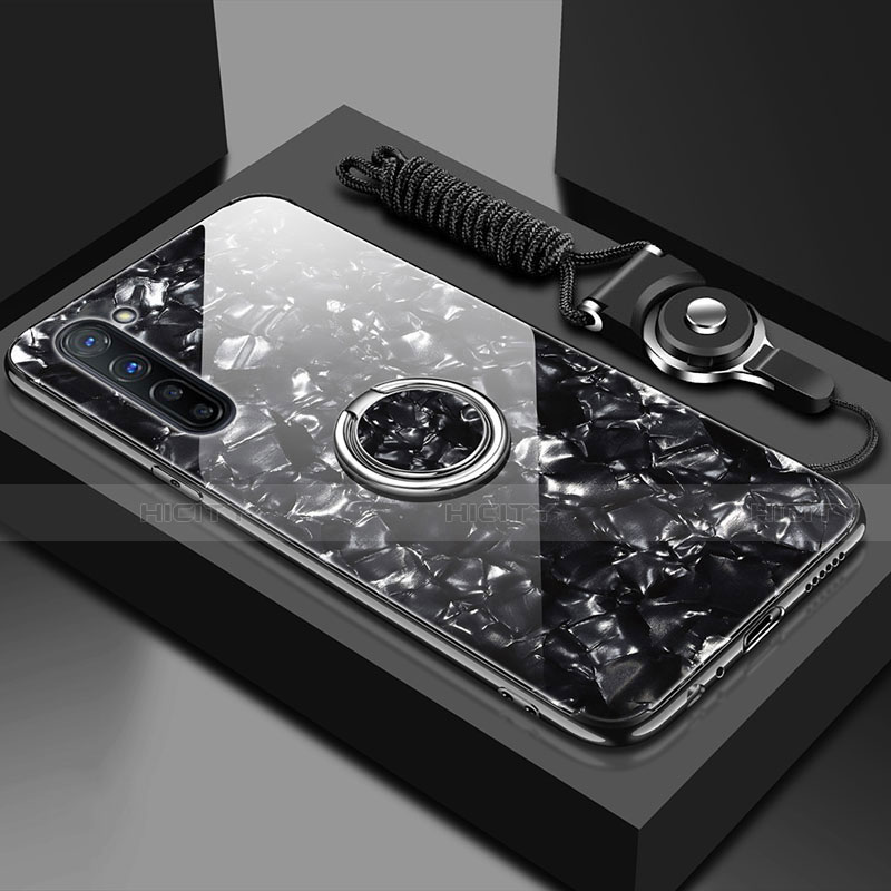 Custodia Silicone Specchio Laterale Cover con Magnetico Anello Supporto T01 per Oppo Find X2 Lite
