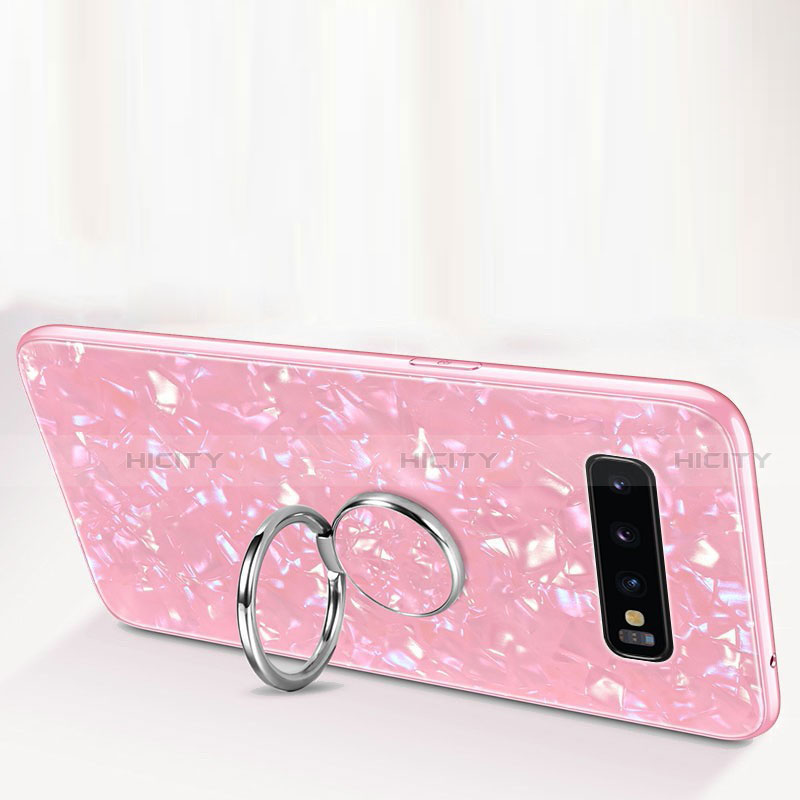 Custodia Silicone Specchio Laterale Cover con Magnetico Anello Supporto T01 per Samsung Galaxy S10 5G