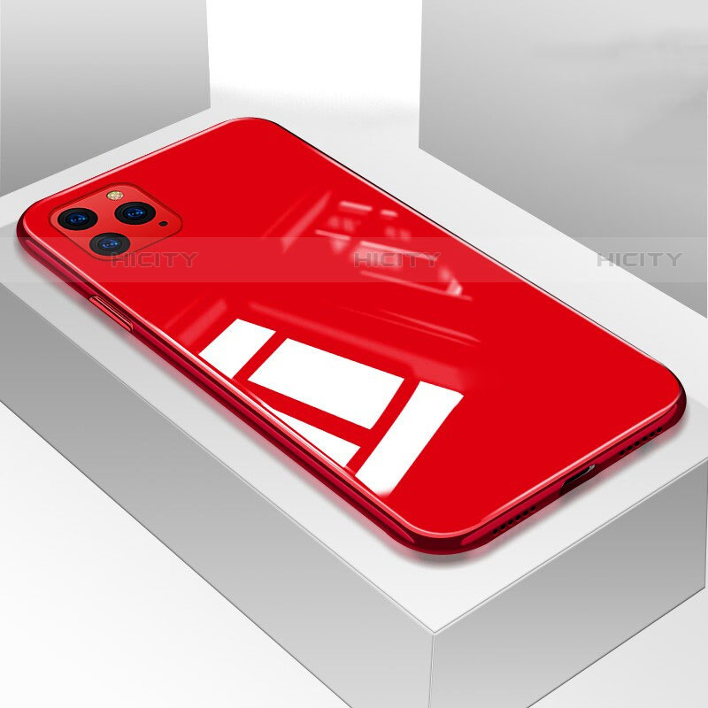 Custodia Silicone Specchio Laterale Cover M01 per Apple iPhone 11 Pro Rosso