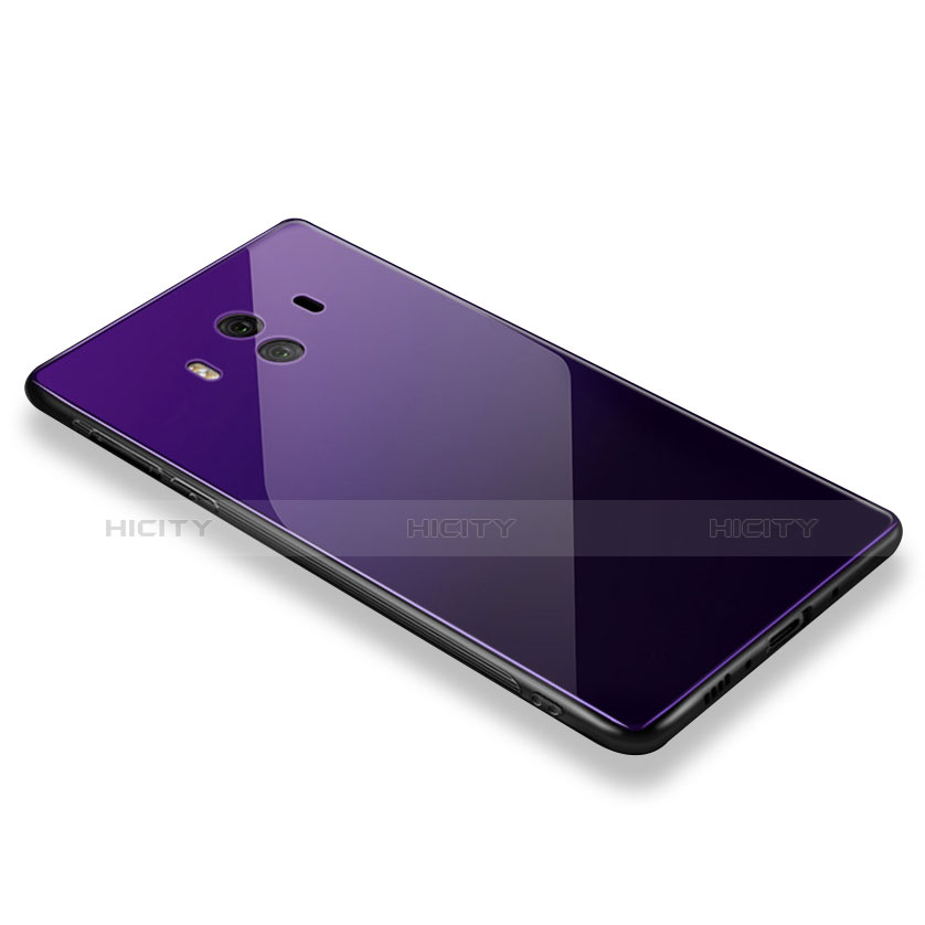 Custodia Silicone Specchio Laterale Cover M01 per Huawei Mate 10 Viola