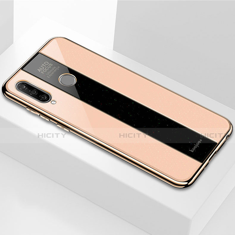 Custodia Silicone Specchio Laterale Cover M01 per Huawei Nova 4e Oro