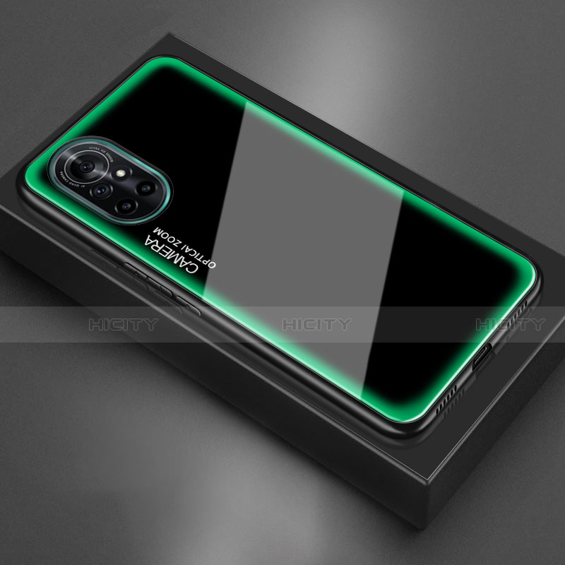 Custodia Silicone Specchio Laterale Cover M01 per Huawei Nova 8 5G Verde