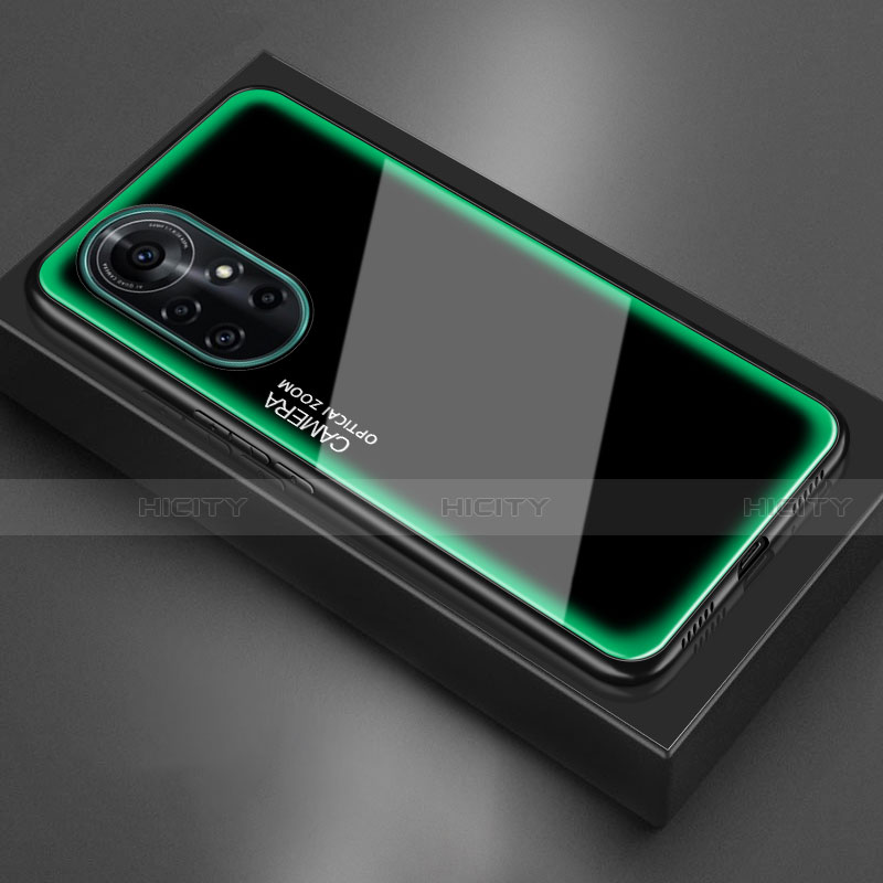 Custodia Silicone Specchio Laterale Cover M01 per Huawei Nova 8 Pro 5G Verde