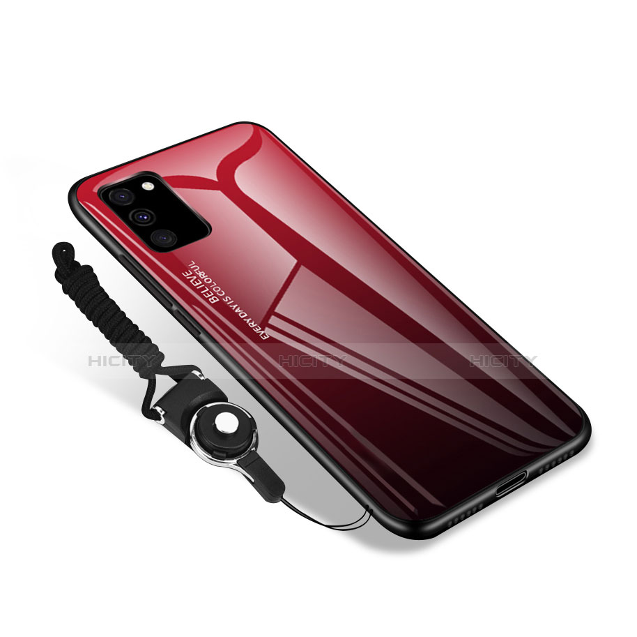 Custodia Silicone Specchio Laterale Cover M01 per Samsung Galaxy S20 FE 2022 5G Rosso e Nero