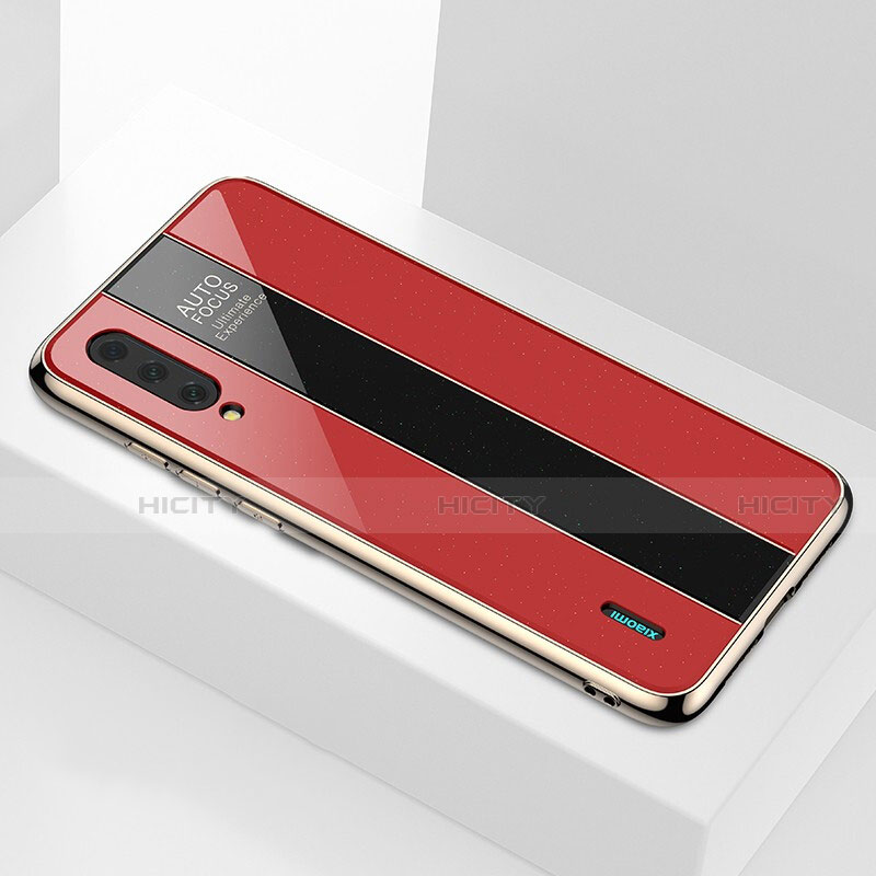 Custodia Silicone Specchio Laterale Cover M01 per Xiaomi Mi A3 Rosso