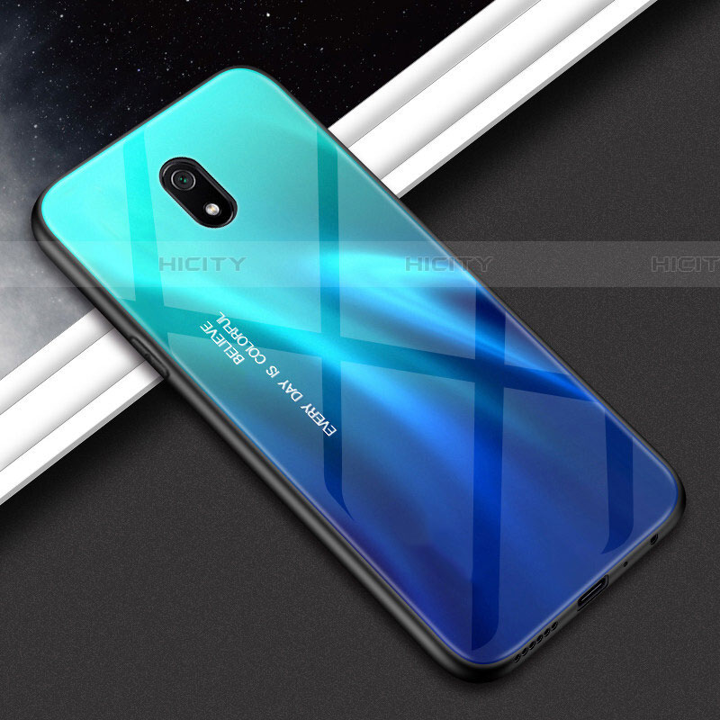 Custodia Silicone Specchio Laterale Cover M01 per Xiaomi Redmi 8A