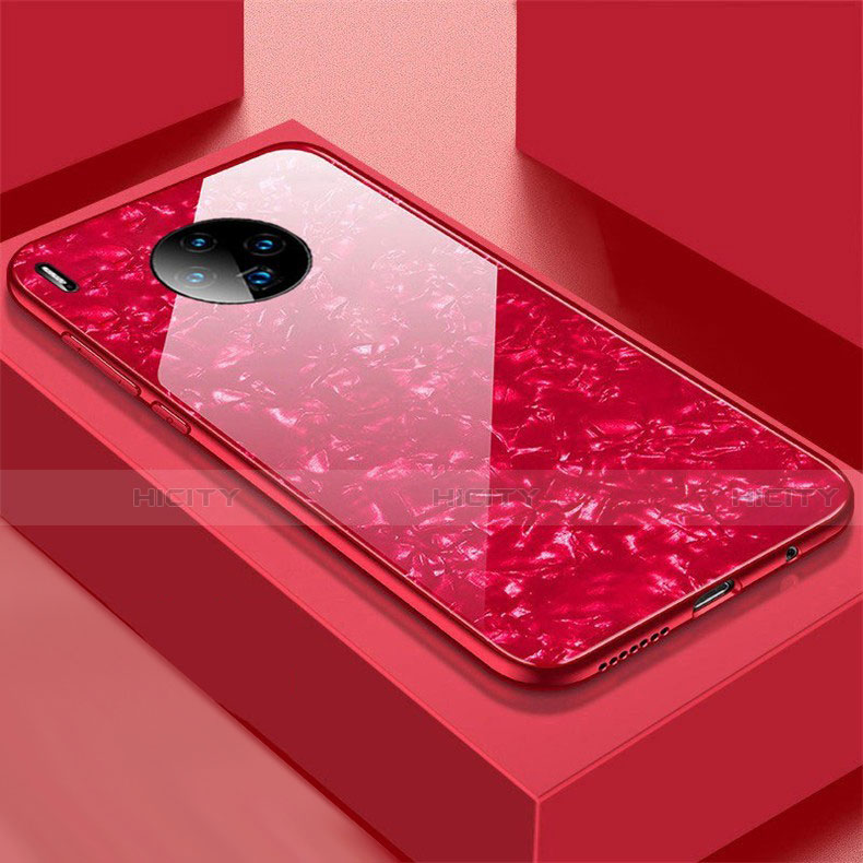 Custodia Silicone Specchio Laterale Cover M02 per Huawei Mate 30E Pro 5G Rosso