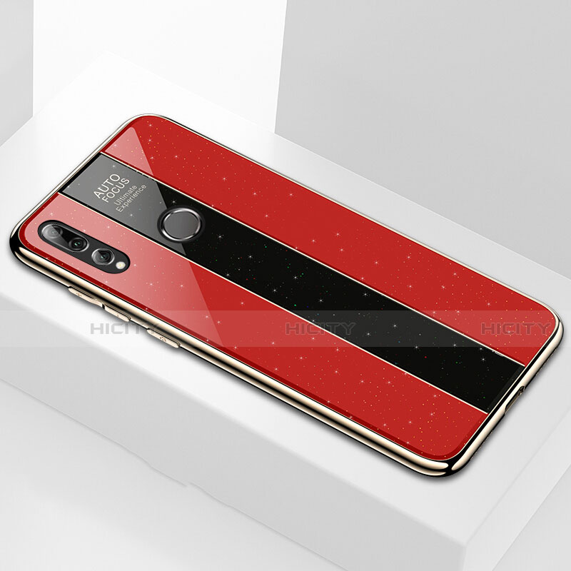 Custodia Silicone Specchio Laterale Cover M02 per Huawei P Smart+ Plus (2019) Rosso