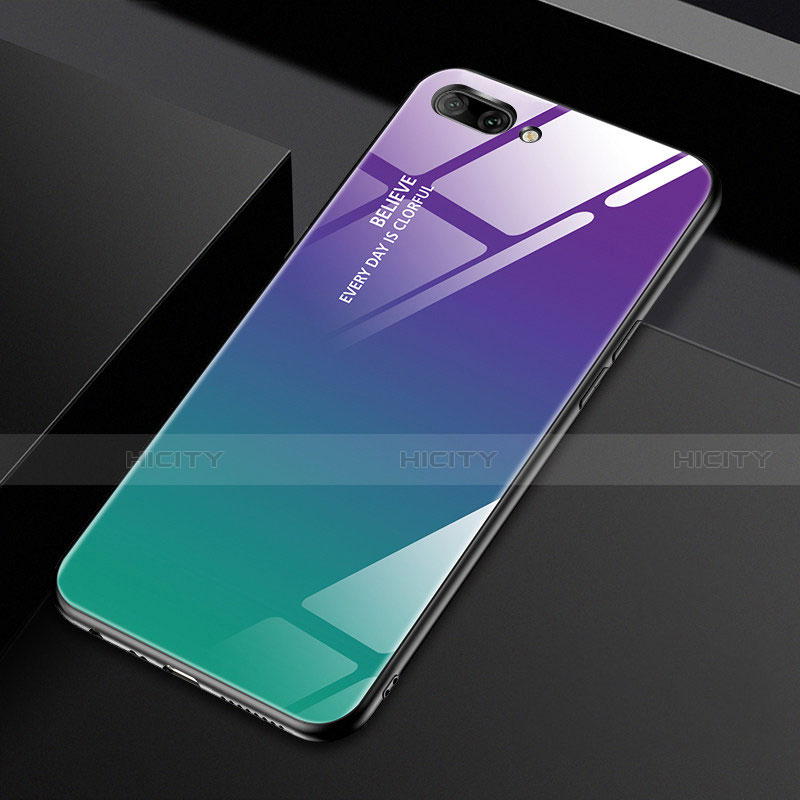 Custodia Silicone Specchio Laterale Cover M02 per Oppo AX5 Viola