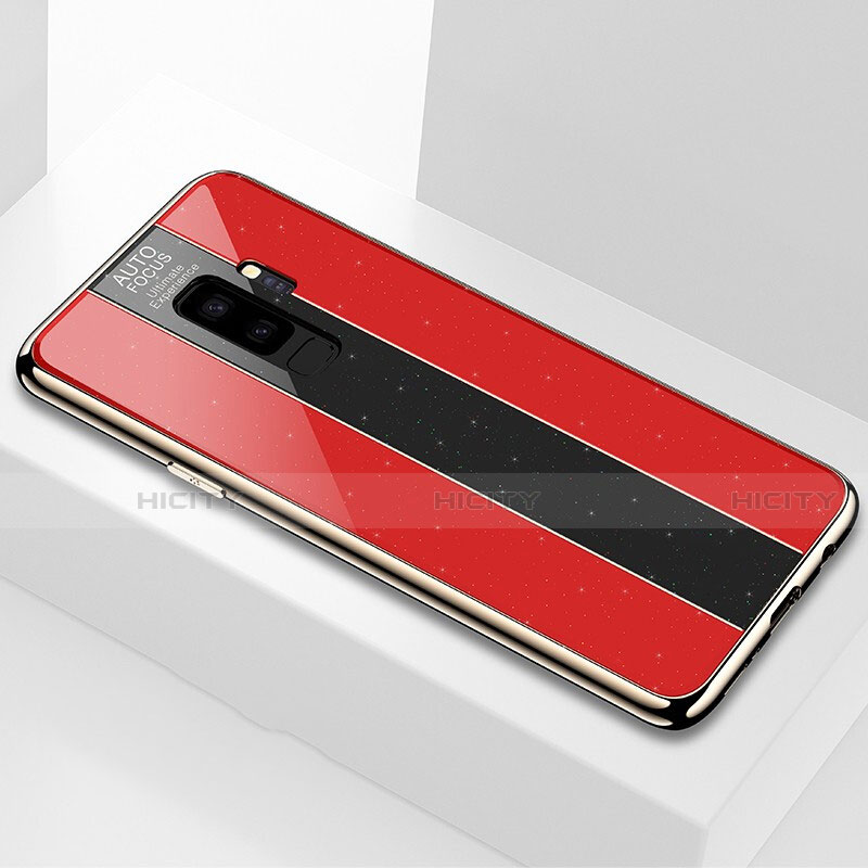 Custodia Silicone Specchio Laterale Cover M02 per Samsung Galaxy S9 Plus Rosso