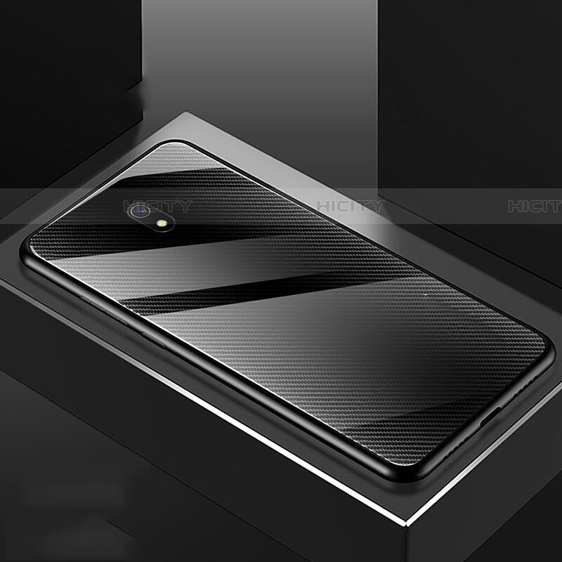 Custodia Silicone Specchio Laterale Cover M02 per Xiaomi Redmi 8A Nero