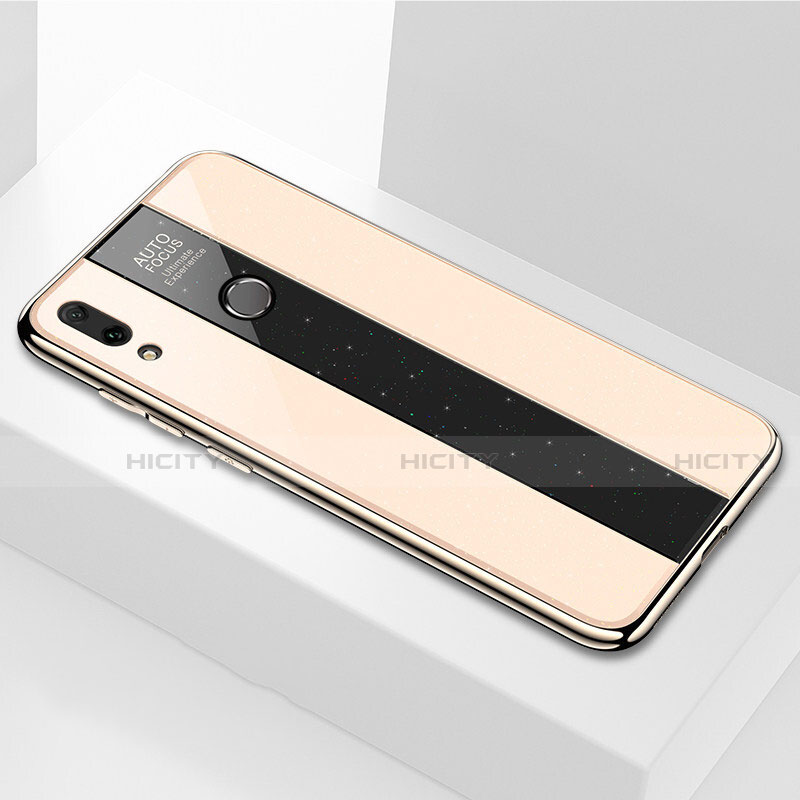 Custodia Silicone Specchio Laterale Cover M04 per Huawei Y9 (2019) Oro