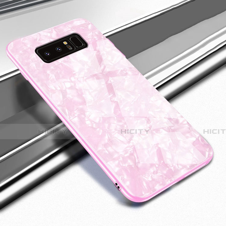 Custodia Silicone Specchio Laterale Cover M04 per Samsung Galaxy Note 8 Duos N950F