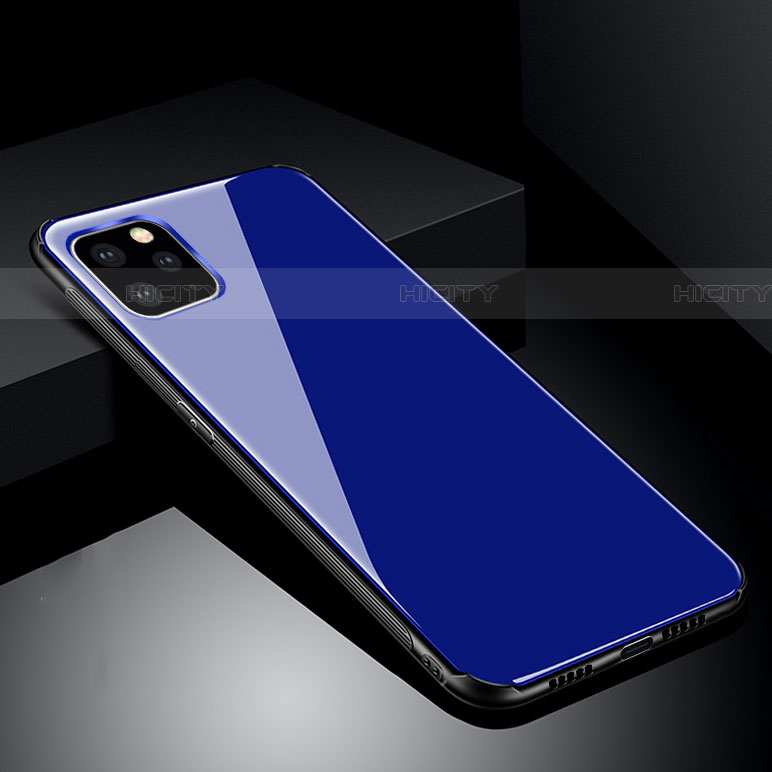 Custodia Silicone Specchio Laterale Cover per Apple iPhone 11 Pro Blu