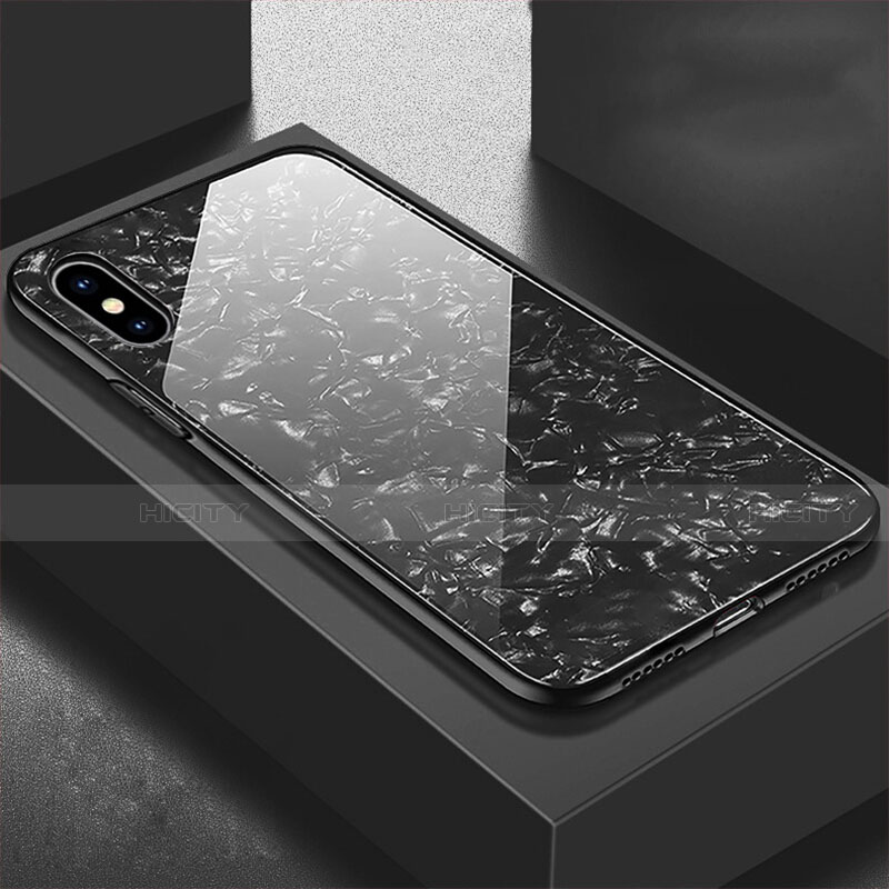 Custodia Silicone Specchio Laterale Cover per Apple iPhone Xs Max Nero