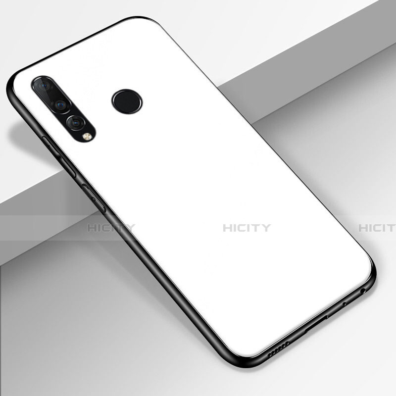 Custodia Silicone Specchio Laterale Cover per Huawei Honor 20E Bianco