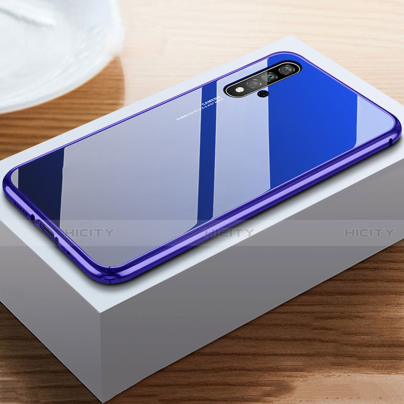 Custodia Silicone Specchio Laterale Cover per Huawei Honor 20S Blu