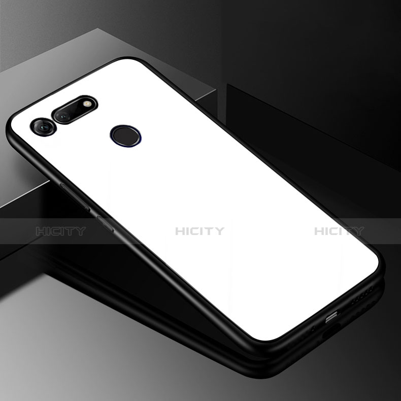 Custodia Silicone Specchio Laterale Cover per Huawei Honor V20 Bianco