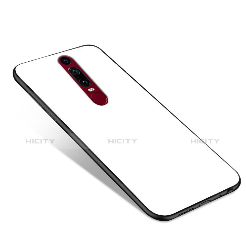 Custodia Silicone Specchio Laterale Cover per Huawei Mate RS Bianco