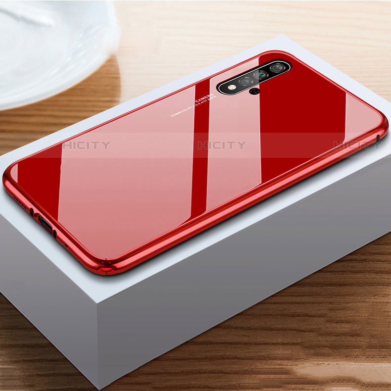 Custodia Silicone Specchio Laterale Cover per Huawei Nova 5T Rosso