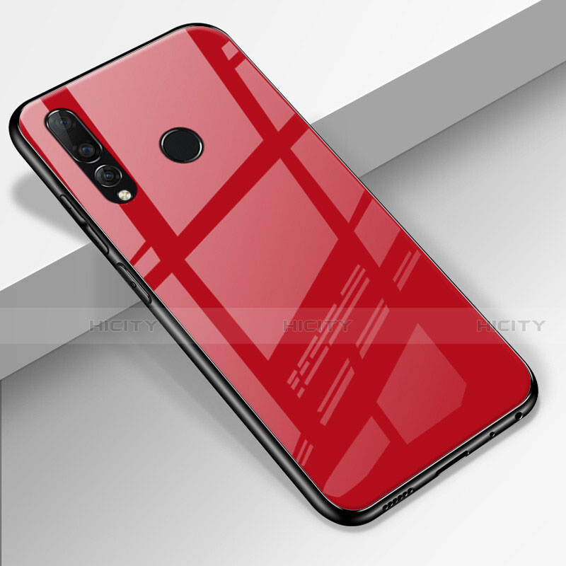 Custodia Silicone Specchio Laterale Cover per Huawei P Smart+ Plus (2019) Rosso