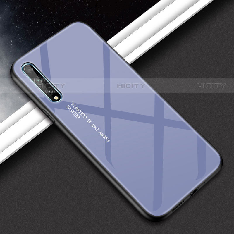 Custodia Silicone Specchio Laterale Cover per Huawei P smart S Grigio