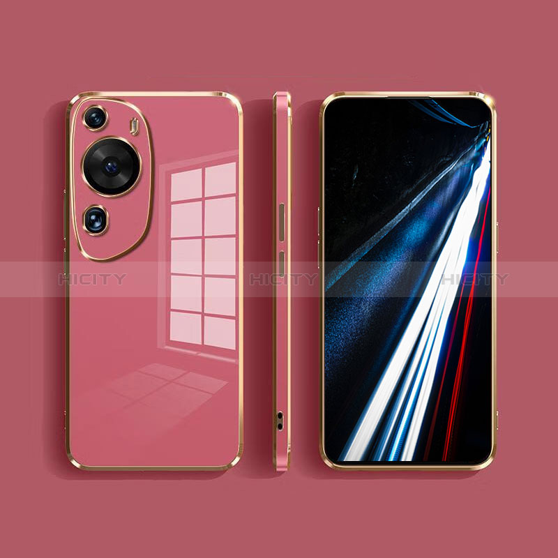 Custodia Silicone Specchio Laterale Cover per Huawei P60 Art