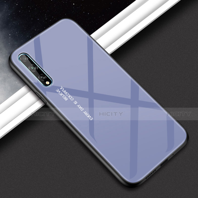 Custodia Silicone Specchio Laterale Cover per Huawei Y8p Grigio