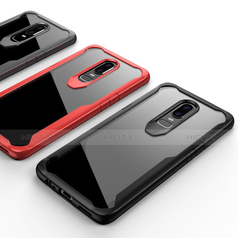 Custodia Silicone Specchio Laterale Cover per OnePlus 6