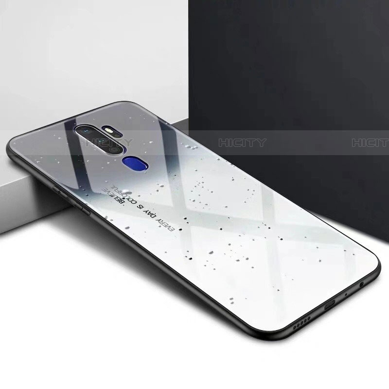 Custodia Silicone Specchio Laterale Cover per Oppo A11 Grigio