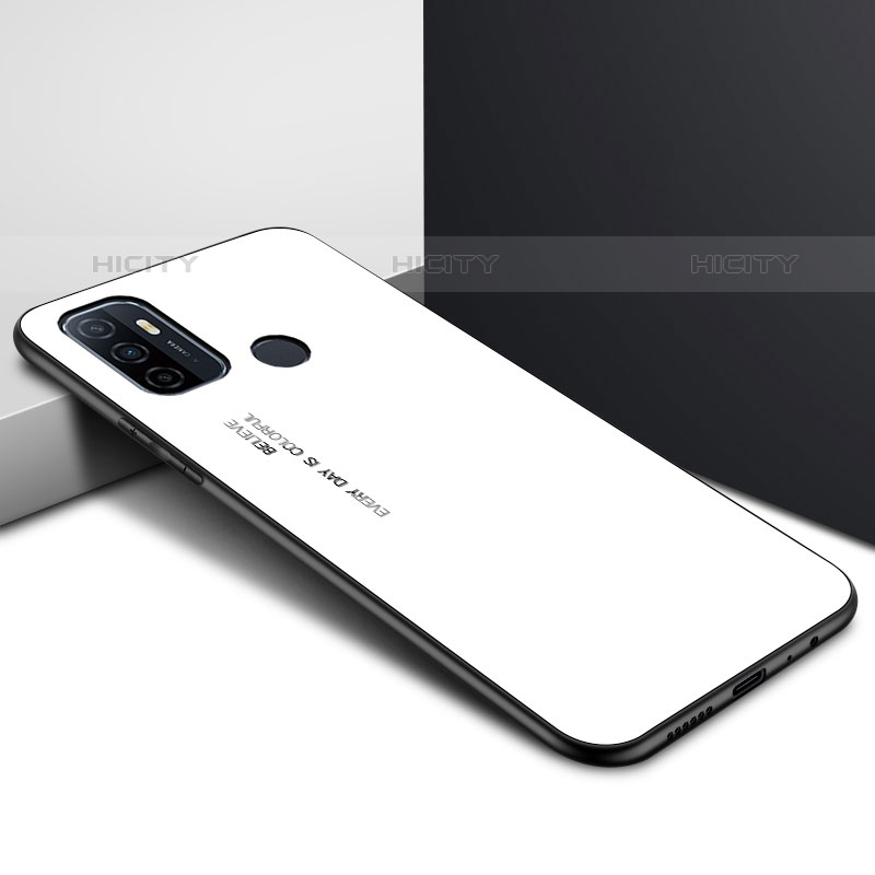 Custodia Silicone Specchio Laterale Cover per Oppo A11s Bianco